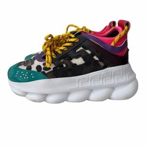 Versace Chain Reaction 2 Chainz Limited Edition Sneakers - Animalier- Sz 6.5